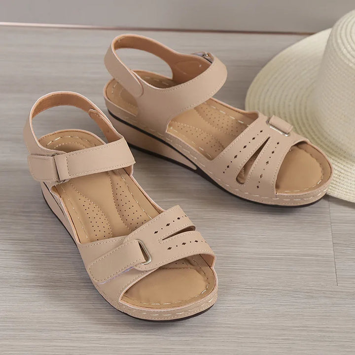 Women’s Summer Wedge Sandals – Soft Elegant Beach Shoes
