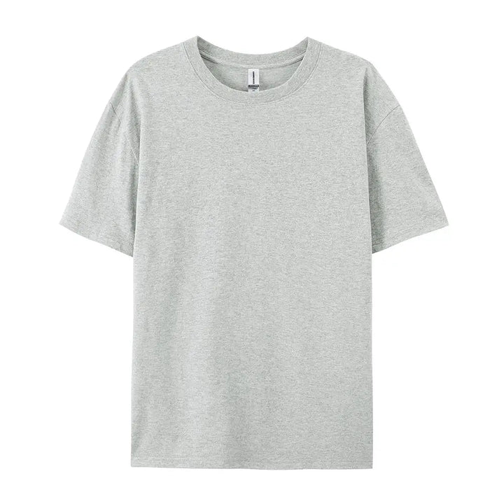 100% Cotton Solid Tshirts Men Woman Short Sleeve Fashion Brand Trend Casual Soft Clothing Tees Customized Products Summer Tops