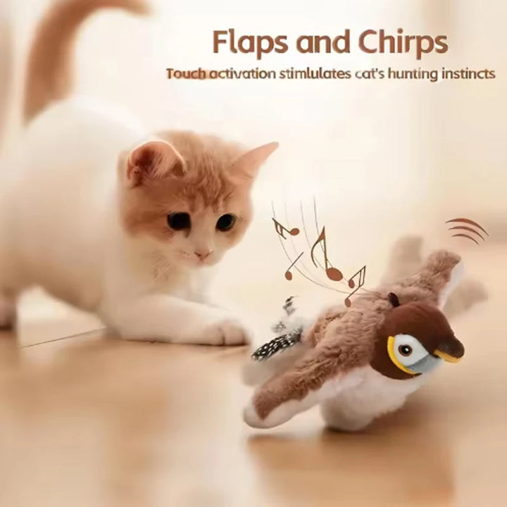FurryChirp™ flatterndes Plüschvogel-Spielzeug