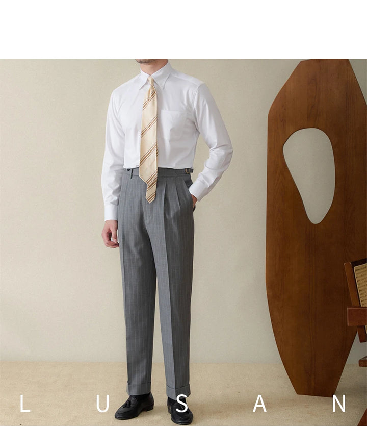 Business Non-ironing Long-sleeved Shirt British All-match Slim-fit Workplace Three-proof Skin-friendly Breathable Shirt Trendy