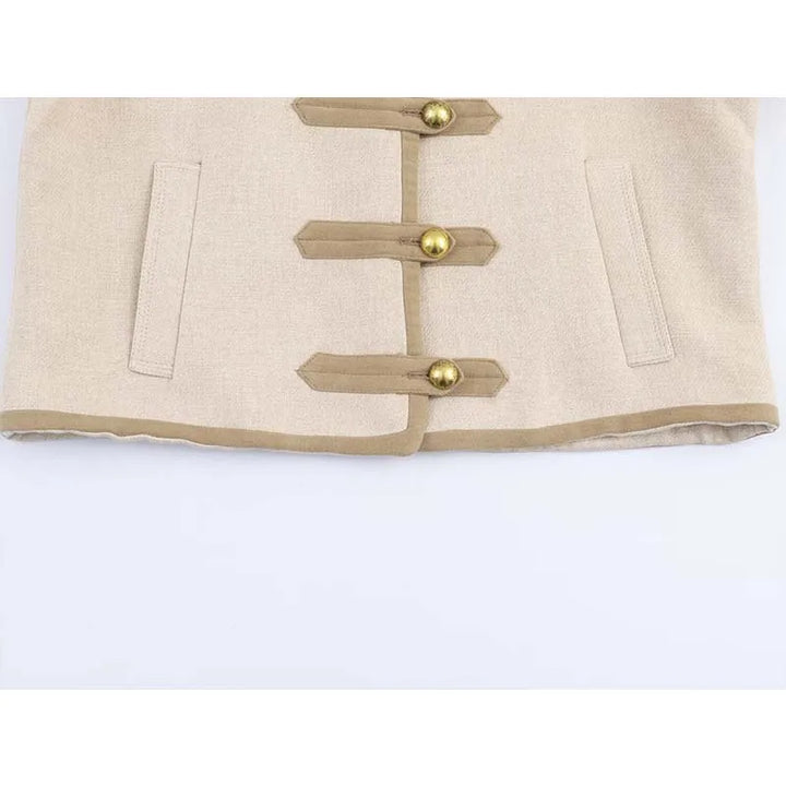 Women’s Autumn 2025 Jacket – Chic Long Sleeve Coat with Rope Knot Buckle