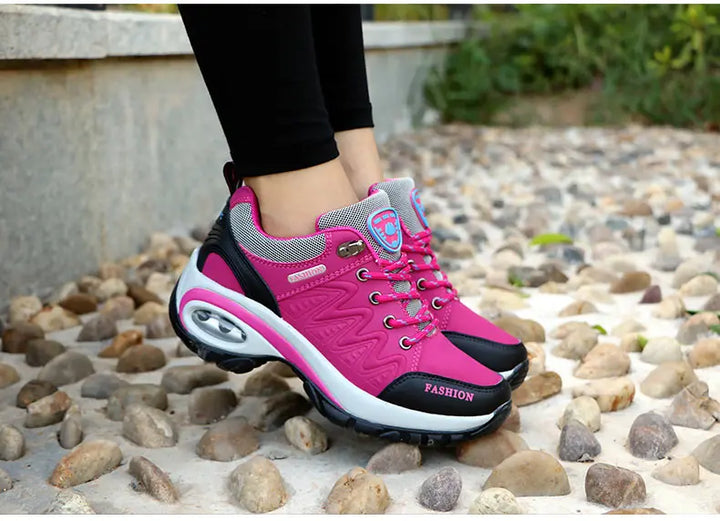 Women’s Waterproof Platform Sneakers – Outdoor Hiking & Running Shoes