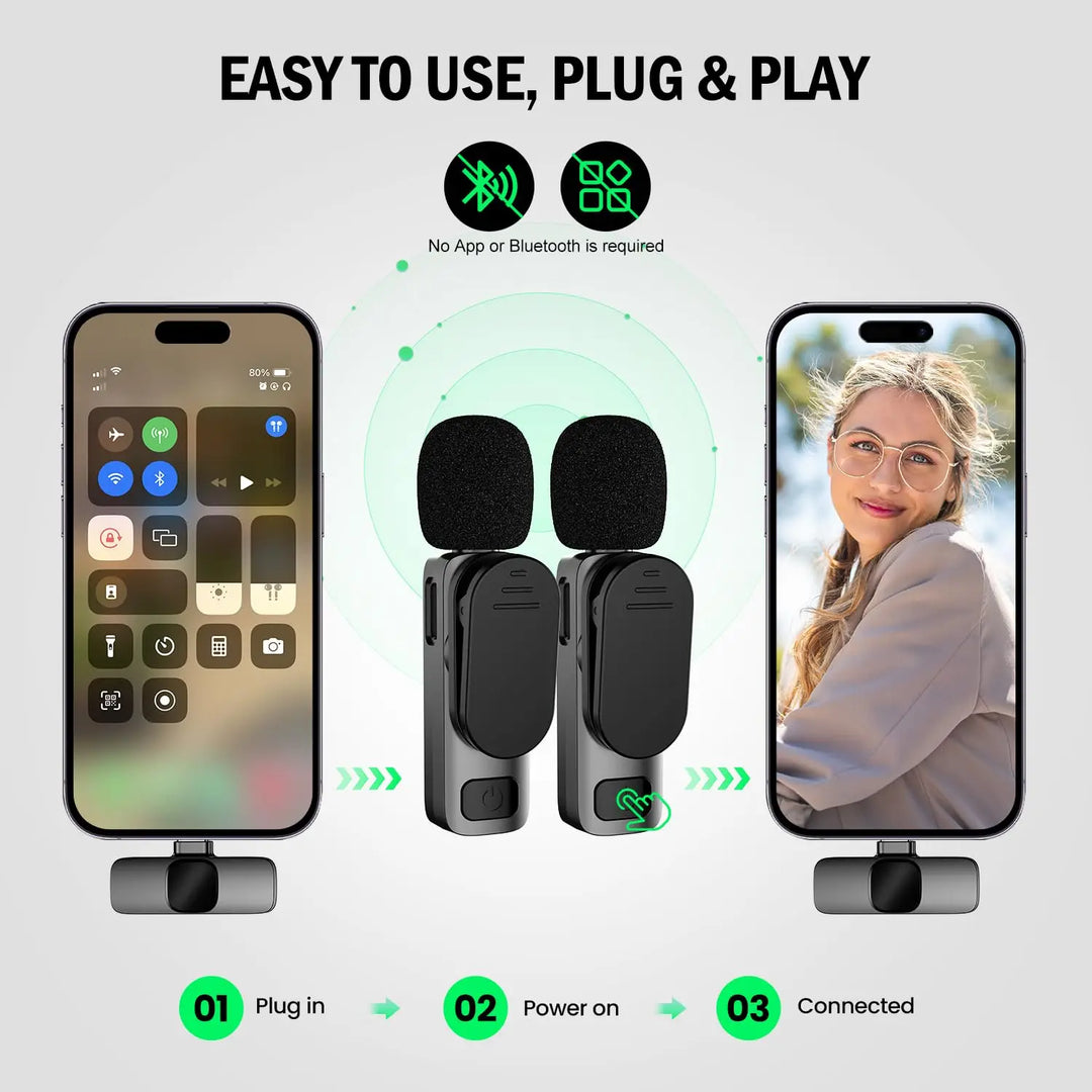 Basix™ Drahtloses Lavalier-Mikrofon für iPhone