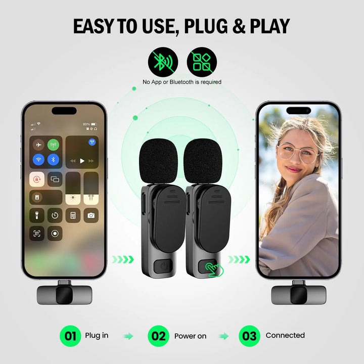 Basix™ Drahtloses Lavalier-Mikrofon für iPhone