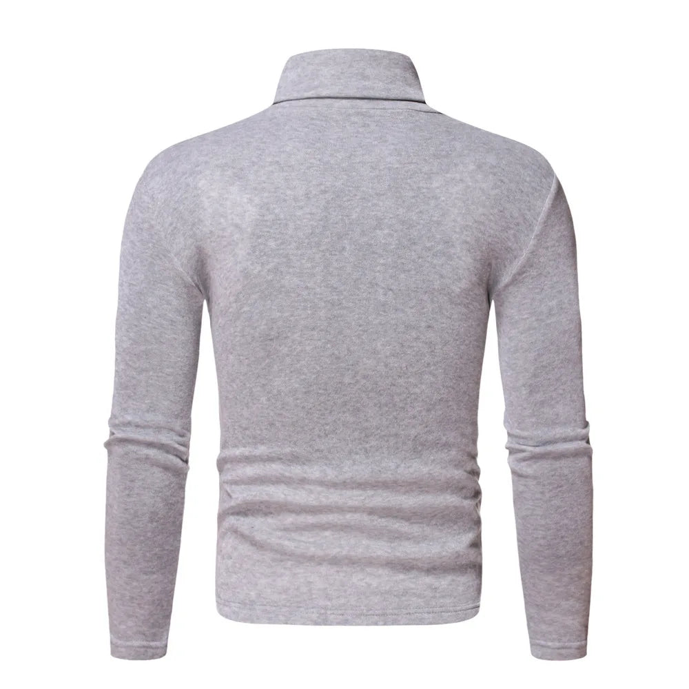 Men Turtleneck Sweater Design Long Sleeve Shirt top