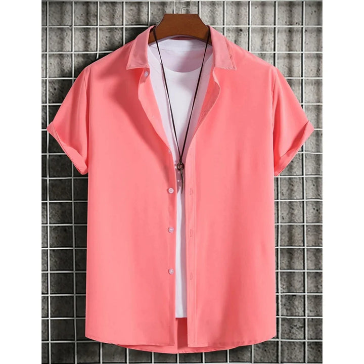 HawaiianMen’s Shirts 3D Solid Color Print Loose Oversized Shirts and Shirts High Quality Men’s Beach Party Sweatshirts Stylish