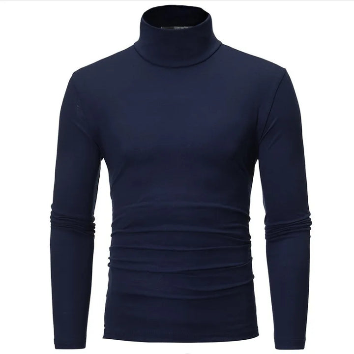 Men’s Warm Turtleneck Top – Slim Fit Long Sleeve, Autumn/Winter