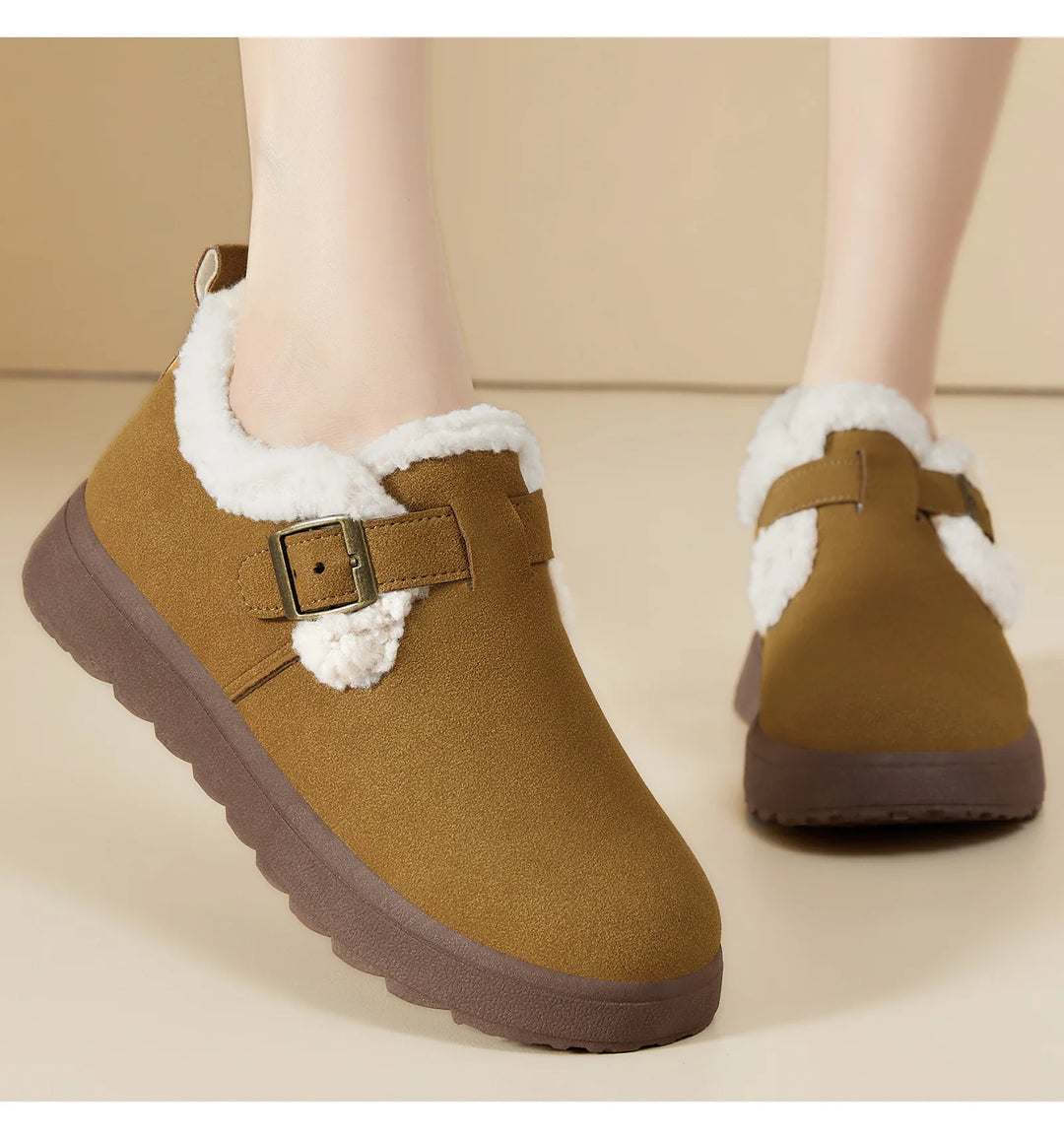 Women’s Winter Ankle Boots with Fur – Warm & Casual 2025