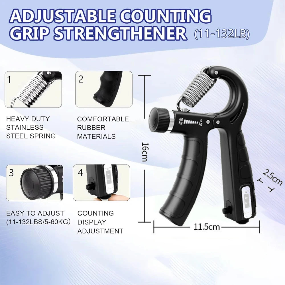 FlexPro™ 5-Piece Grip & Forearm Fitness Set