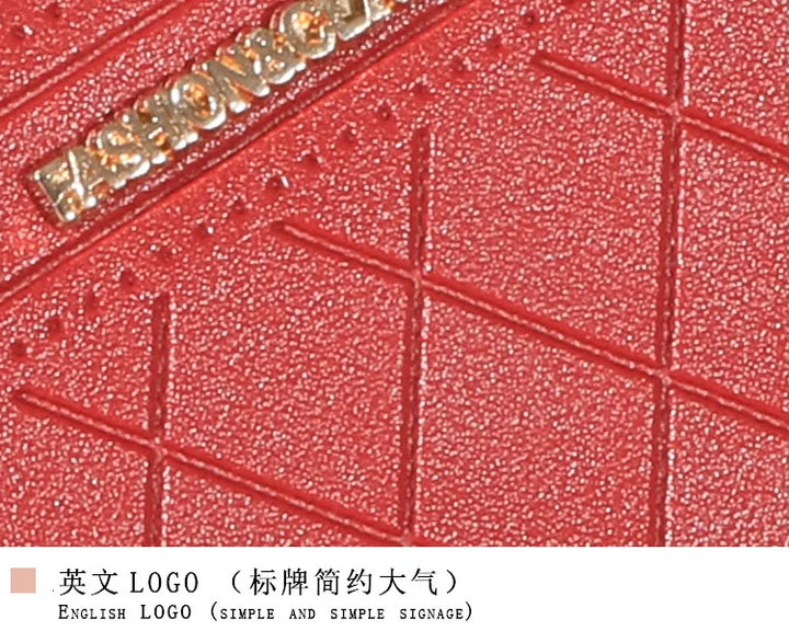 محفظة طويلة من الجلد الصناعي للنساء - حقيبة يد مزينة بشرابة