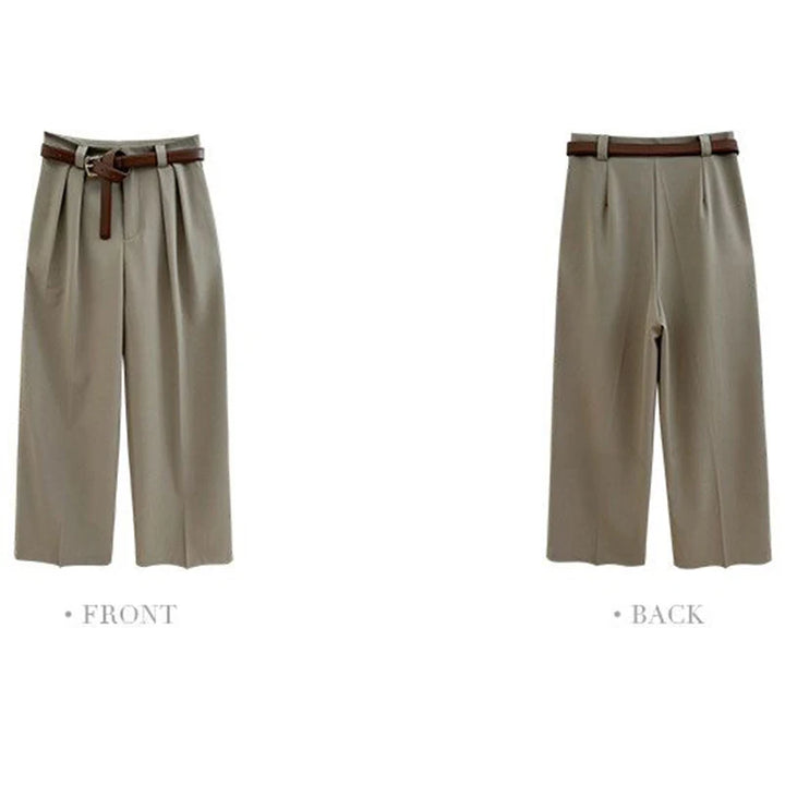 Spring Autumn Korean Arajuku Solid Pants Women Loose Casual All Match High Waist Straight Lady Trousers Fashion Female Clothes