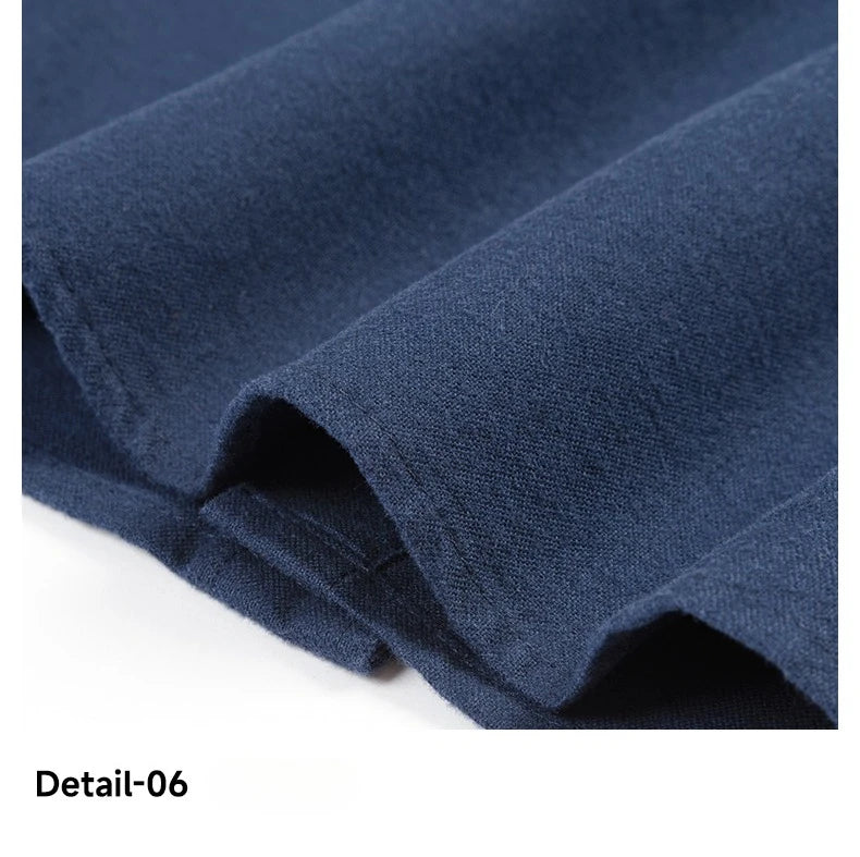 100% Cotton Brushed Long Sleeve Shirts for Men Slim Fit Casual Plain Shirt Solid Color Fashion Korean Popular Tops Red Clothes