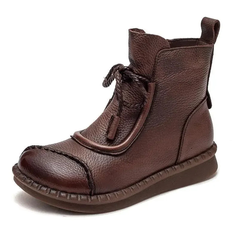 Shoes for Women  Cross-tied Ladies Boot Daily Boots Hot Sale Cotton Shoes Round Toe Comfortable Flat Shoes Women Ankle Boots