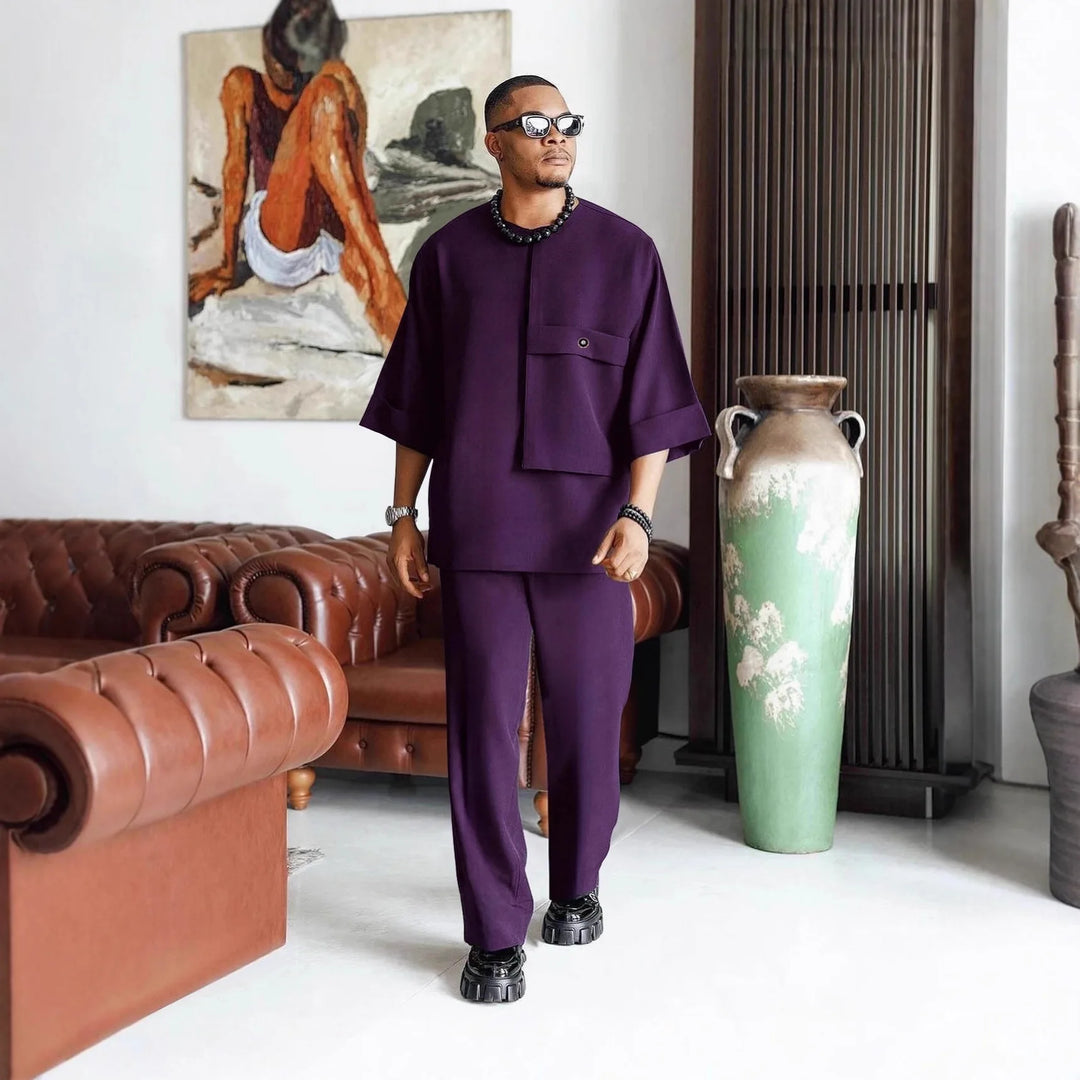 2 Pieces Wedding Party Africa Set Clothing Fashion Kaftan Outfits Dashiki African Dresses Clothes for Men 2025