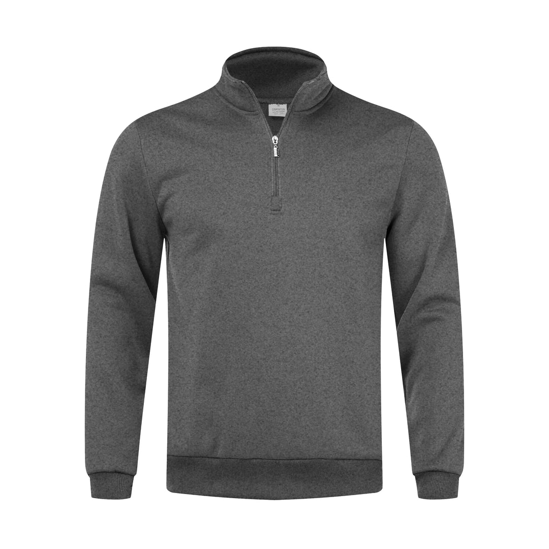 Men Sweatshirts Fall Spring Thicker Half Zip Pullover Hoody Solid Color Turtleneck for Male Outdoor
