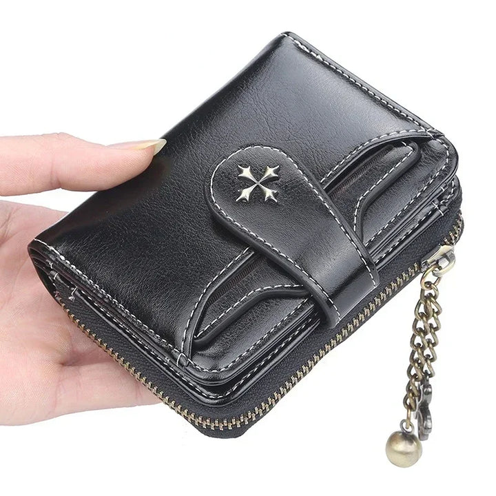 Women’s PU Leather Wallet – Small Coin Card Holder Short Clutch Purse