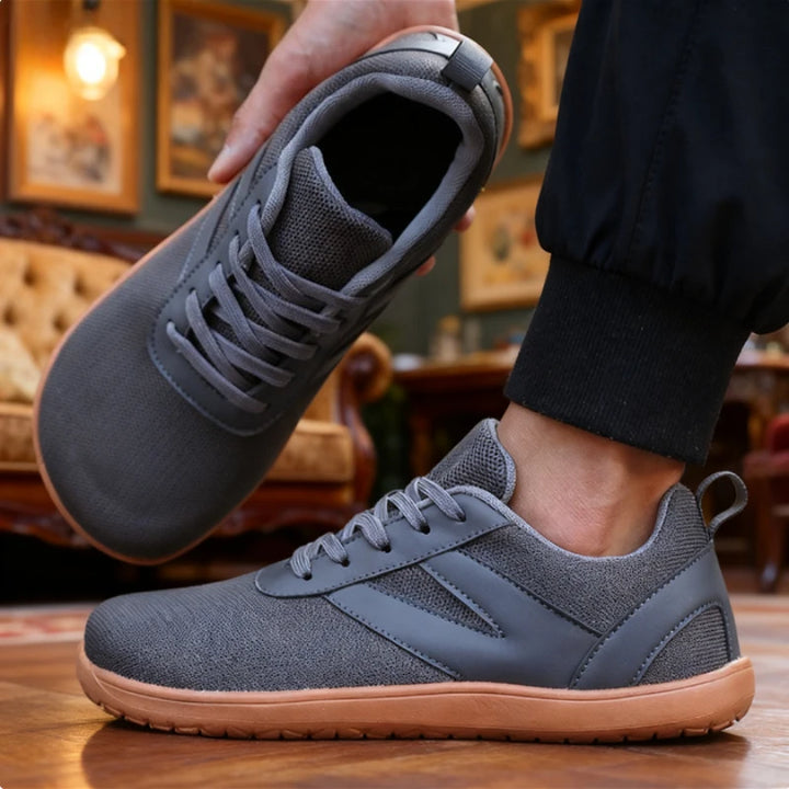 Men’s Barefoot Wide-Toe Sneakers – Zero Drop Minimalist Canvas Non-Slip Walking Shoes