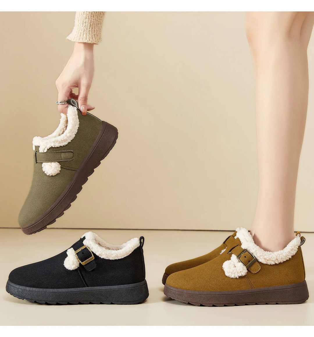 Women’s Winter Ankle Boots with Fur – Warm & Casual 2025