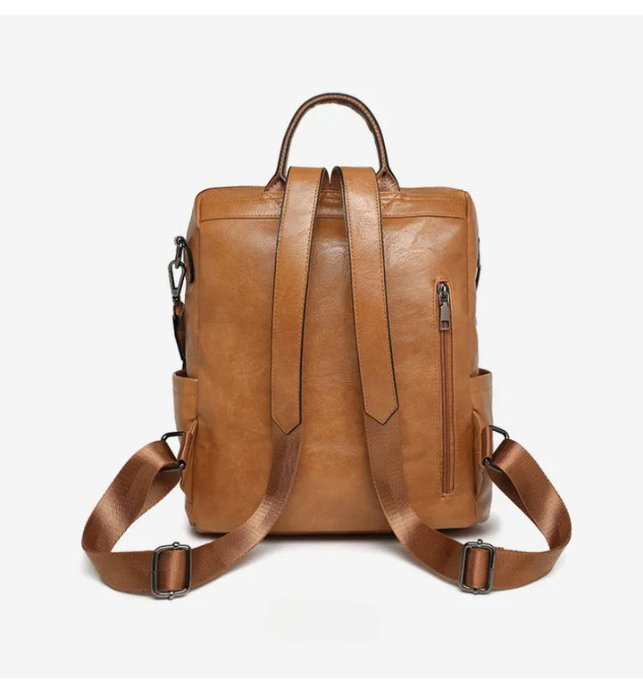 Women’s PU Leather Backpack – Fashion Anti-Theft Shoulder Bag