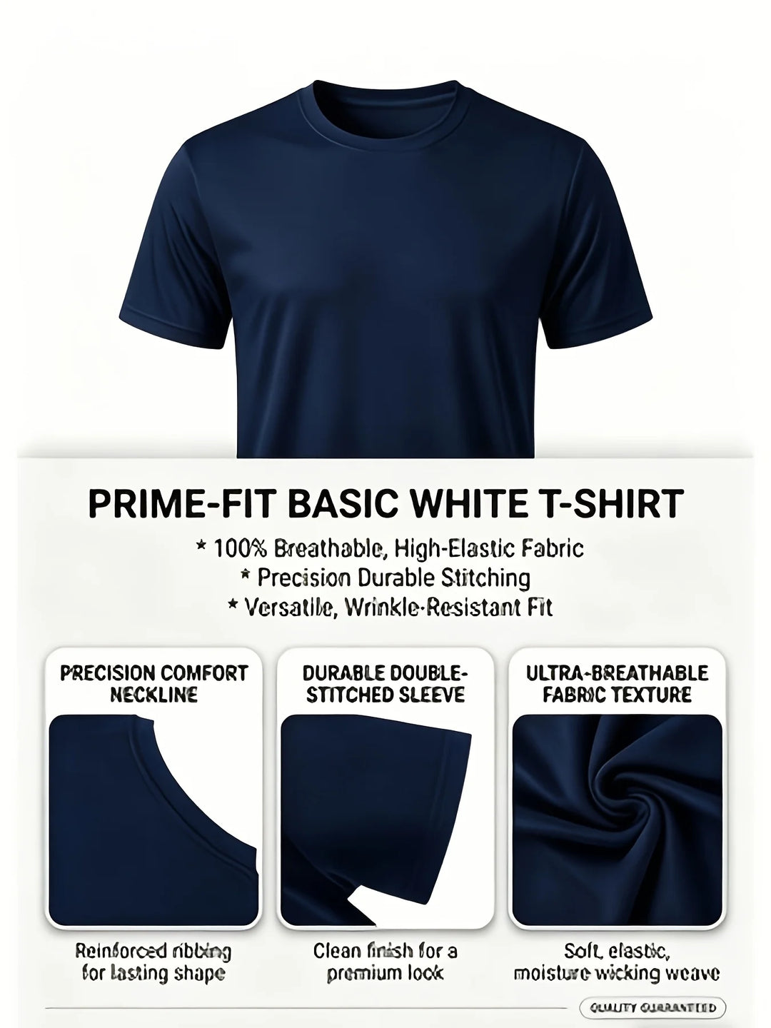 3-Piece Custom Men's T-Shirts, with LOGO/Pattern/Text Available on Both Front and Back. Summer Casual T-Shirts