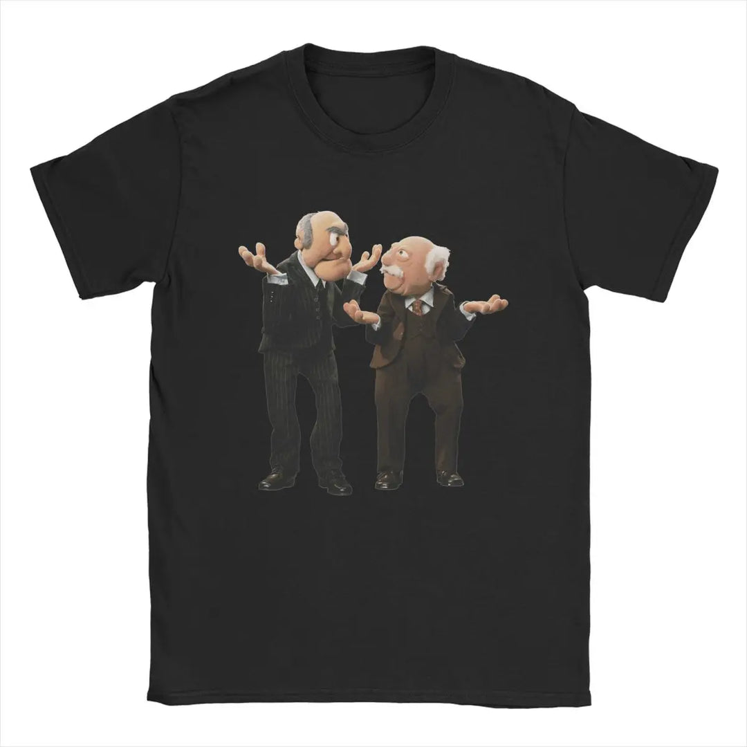 Statler And Waldorf Men's T Shirts Awesome Tee Shirt Short Sleeve O Neck T-Shirts Pure Cotton Party Clothes
