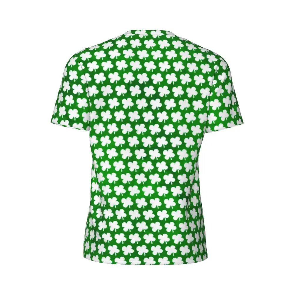 Sportswear T Shirt For Man Irish St Patricks Day T Shirts Hippie Green Plaid Summer Tees O Neck Streetwear Design Clothing Gift