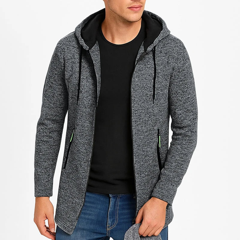 Men Sweatshirts Casual Hooded for Men with Zip Pockets Full Zip Long Sleeve Sweatshirt Sports Hooded Jacket Oversize Outerwear