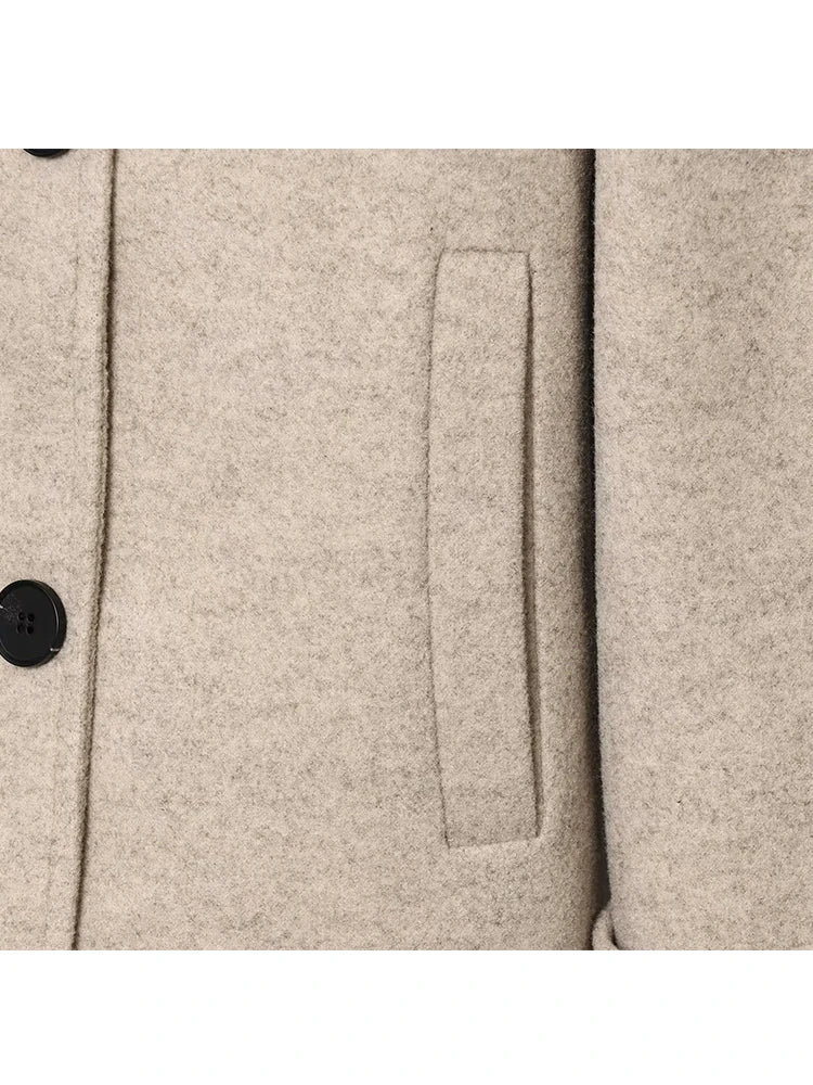 Women’s Double-Breasted Jacket – Elegant Lapel Coat for Autumn & Winter 2025