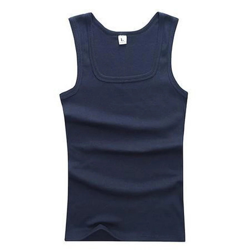 2024 Men’s Cotton Tank Top – Sleeveless Sports Vest, Quick Drying