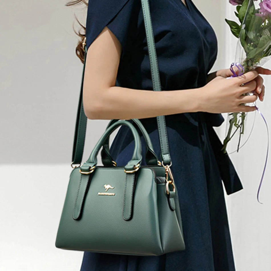 Luxury Women’s PU Leather Shoulder Bag – Designer Messenger Handbag