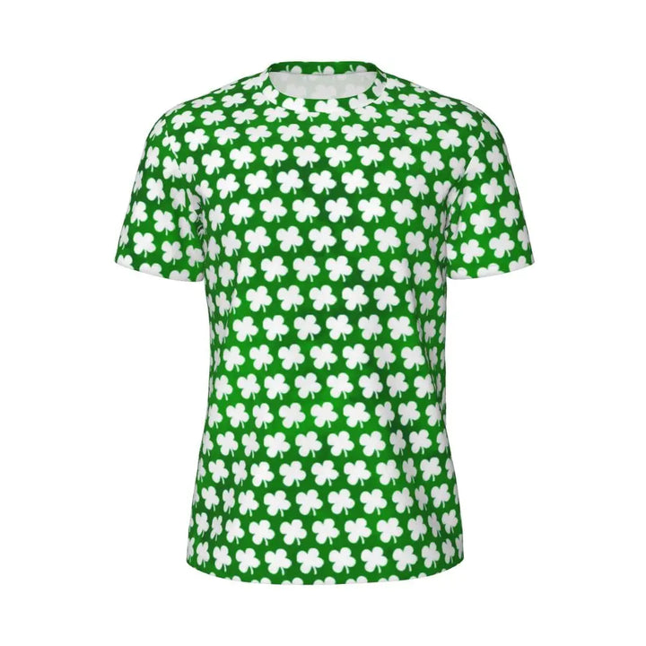Sportswear T Shirt For Man Irish St Patricks Day T Shirts Hippie Green Plaid Summer Tees O Neck Streetwear Design Clothing Gift