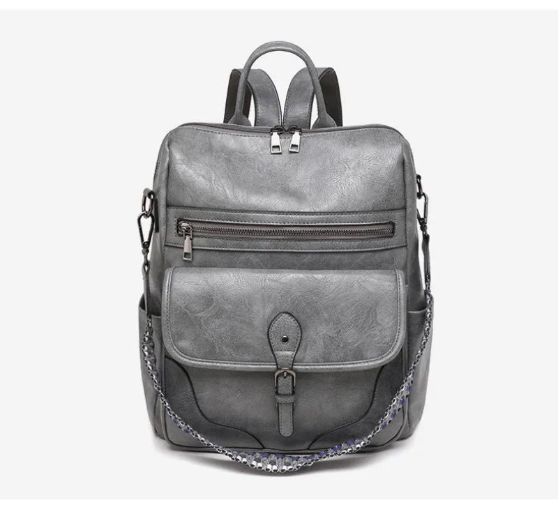 Women’s PU Leather Backpack – Fashion Anti-Theft Shoulder Bag