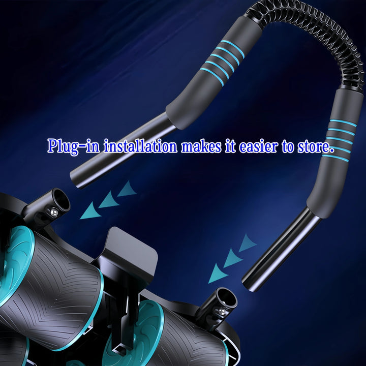 SilentRoll™ Fitness-Bauchmuskelrad – 4-Rad-Rebound