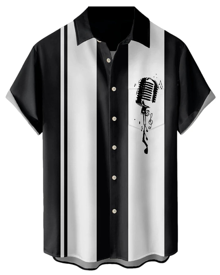 Music Men's Shirt 3d Print Casual Fashion Short Sleeved Shirt For Men Loose Summer Hawaiian Shirt Man Casual Men's Clothing New