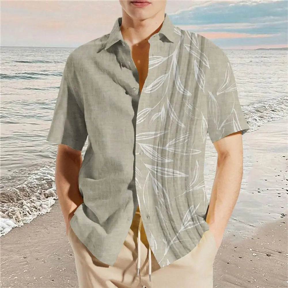 Hawaiian Shirts For Men Short Sleeve Tops New Coconut Treeo Graphic 3d Shirt Fashion Streetwear 5XL Summer Clothing Men's Blouse