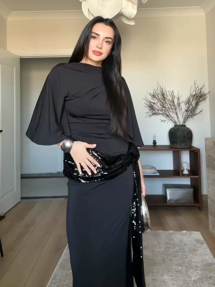 Women's Dresses Evening Dress Sexy Backless Formal Wear Elegant Party Sexy Clothes Velvet Backless Sleevele Midi Dress Gown Wear