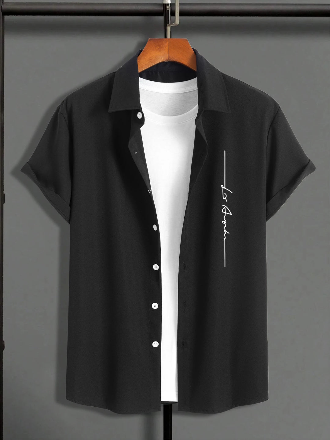 Men's Short-Sleeved Shirt Muscle Men's Fitness Shirt Summer Men's Sports Elastic Breathable Slim Show Muscle Short-Sleeved Shirt