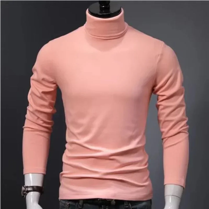 Men's Original Shirts Fall/Winter T-Shirt Fashionable Inner Wear for Men Slim Fit Turtleneck Shirt Solid Black Long Sleeve Shirt
