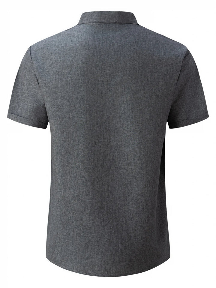 Mens Golf Shirts for Men Summer Beach Loose Shirt Button Down Short Sleeve Blouses Solid Print Casual Linen Shirts Streetwear