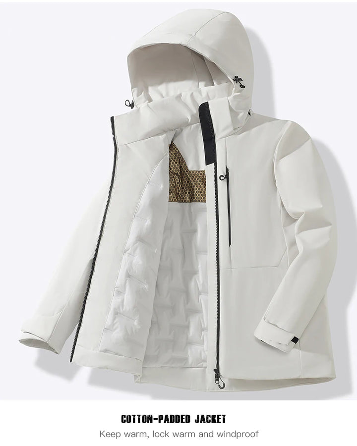 JNLN Unisex Waterproof Fleece Jacket – Windproof Thermal Coat for Hiking, Skiing & Outdoor Activities