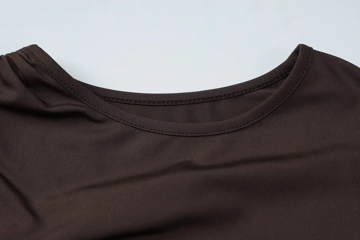 Woman Clothing O-neck Sleeveless Tunics High Slit Long Dress Streetwear Y2K Female High Waist Ruched Solid Holiday Party Dresses