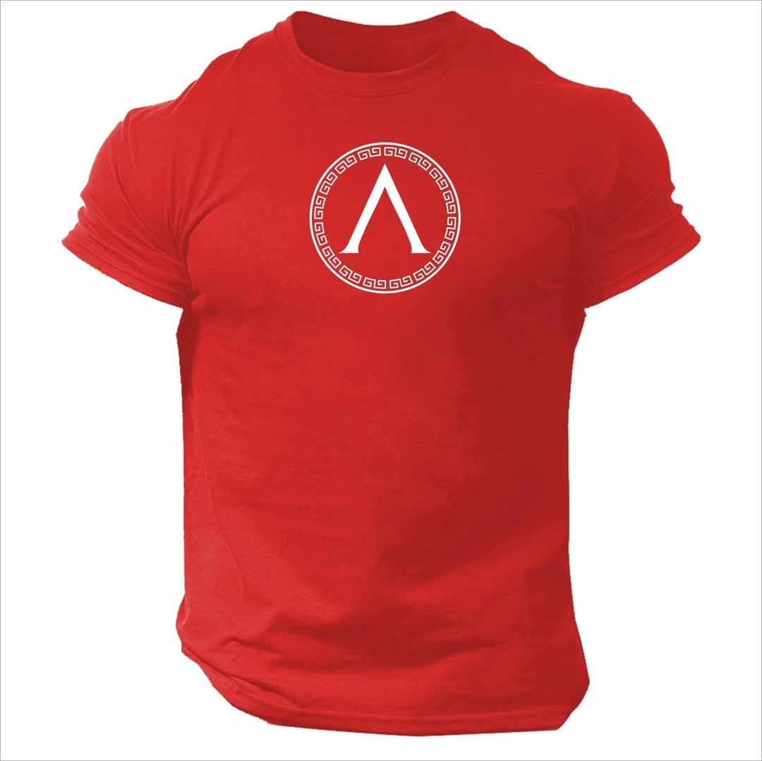 Spartan Shield T Shirt Gym Clothing Bodybuilding Training Workout MMA Boxing Top Shirts for Men Vintage T Shirt