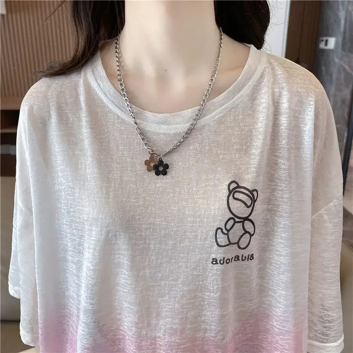 Tops Woman Summer Outfit Baggy T Shirt for Women Graphic Long Short Sleeve Clothing Female Korean Reviews Clothes Emo Tee Y2k