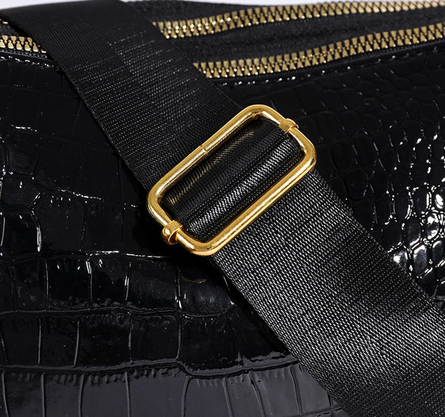 3-Layer Women’s Handbag – Luxury Patent Leather Crossbody & Shoulder Bag