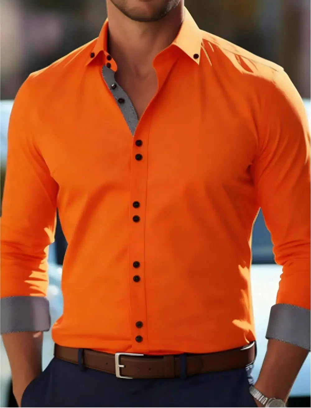 New Casual Men's Shirts Are Fashionable and Elegant, Suitable for Outdoor Wear, Flat Shirts, and Fashionable and Elegant Summer