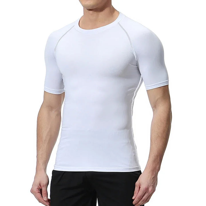 Graphic Compression Shirts for Men Athletic Quick Dry Rash Guard Stretchy Baselayers Undershirts Gym Workout Running Tshirt Tops