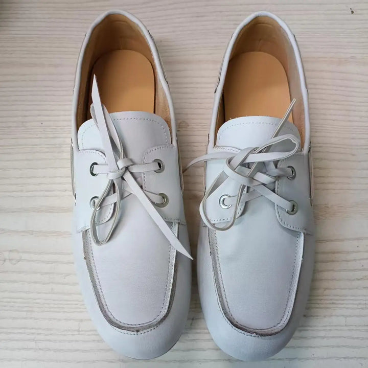 Women’s Leather Loafers – Soft-Soled Retro Spring/Autumn Shoes 2026