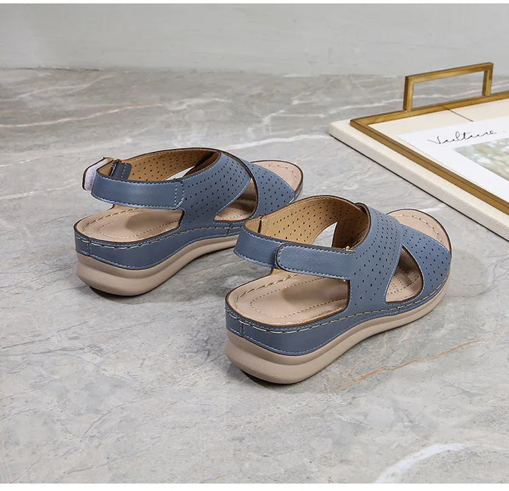 Women's sandals soft, breathable, non slip, lightweight comfortable suitable daily leisure  vacation thick soles sloping heels