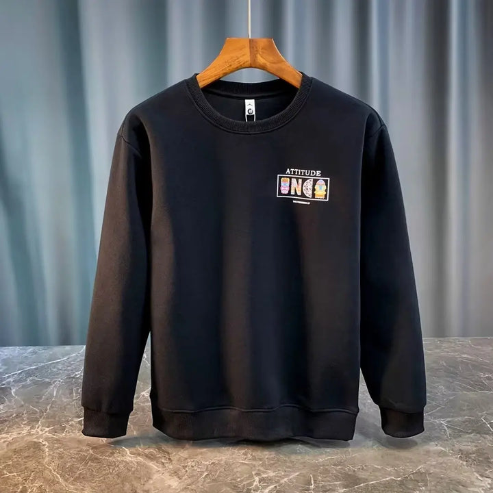 American Men’s Vintage Sweatshirt – Oversized Long Sleeve Casual Top