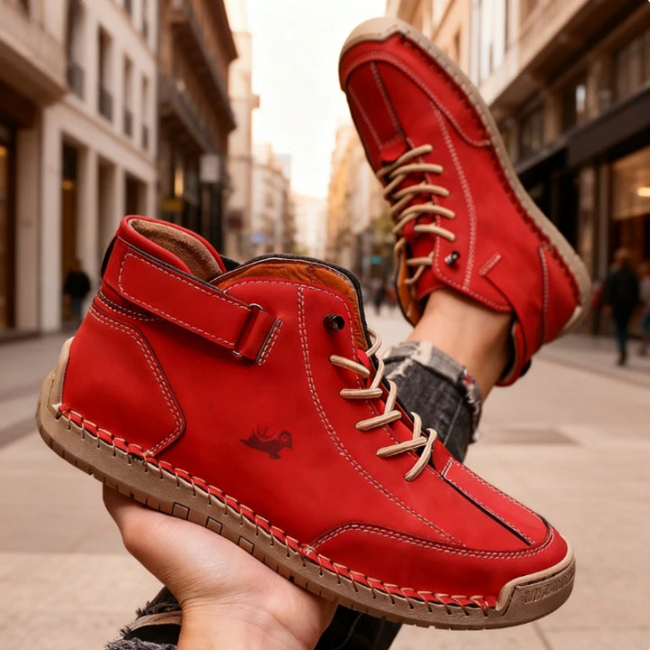 Barefoot Handmade Leather Boots for Men Spring Autumn Comfortable Soft Walking Loafers Fashion Retro Anti Slip Zero Drop Shoes